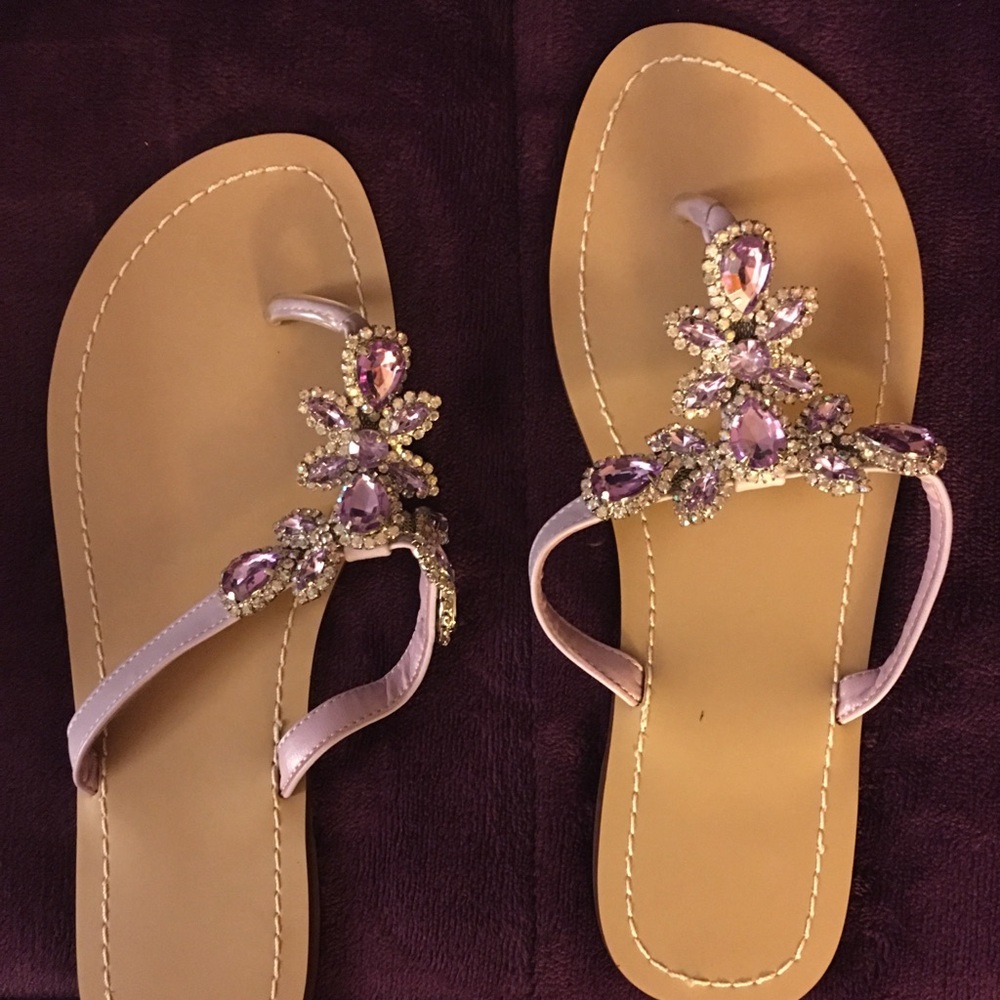 Bling flip flops